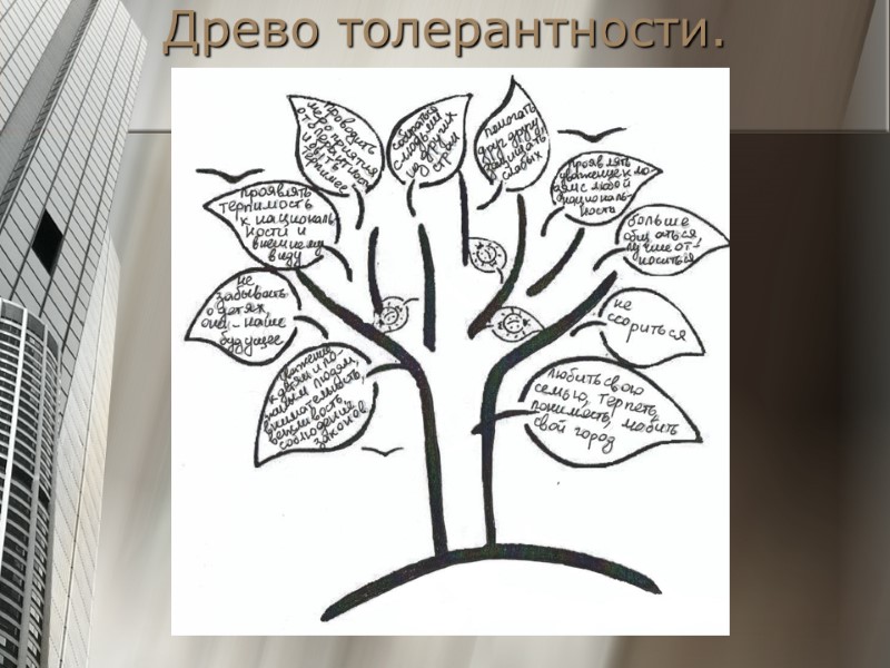 Древо толерантности.